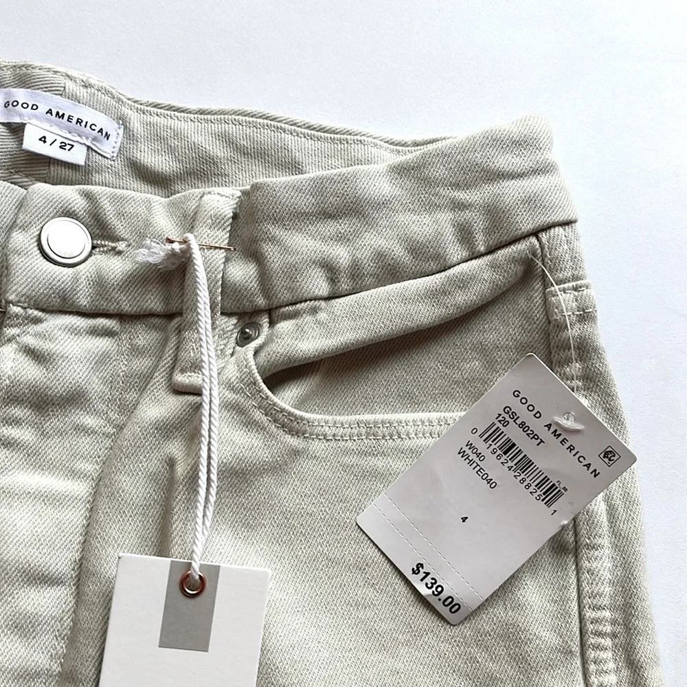 Good American Cream Flare & Wide Leg Jeans - Picture 5 of 10